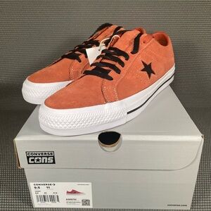 Converse Cons One Star Pro Suede Shoes Sneakers Men US 9.5 Low Top Brown White